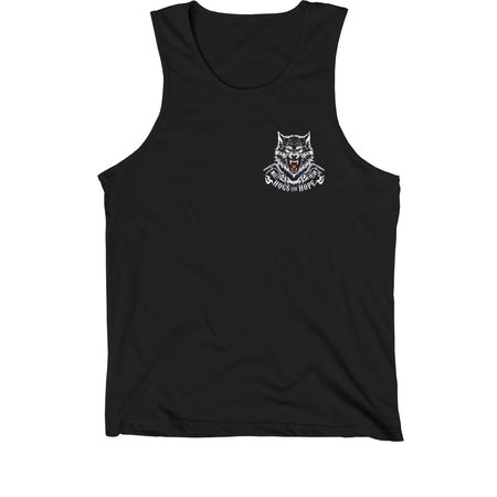 HOGS FOR HOPE 3, a Black Premium Cotton Tank