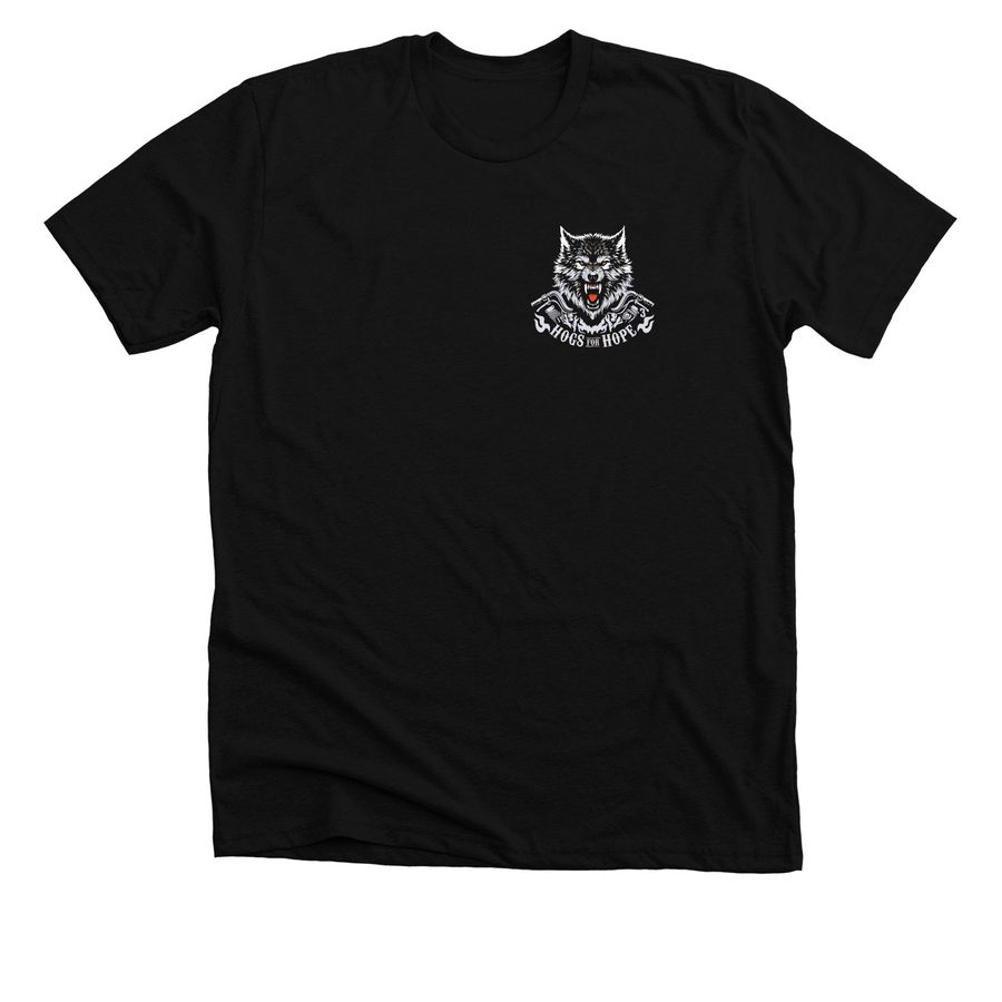 HOGS FOR HOPE 3, a Solid Black Blend Premium Unisex Tee