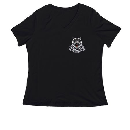 HOGS FOR HOPE 3, a Black Women's Relaxed V-Neck Tee