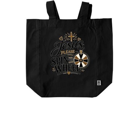 Take The Wheel, a Black Recycled Cotton Tote Bag