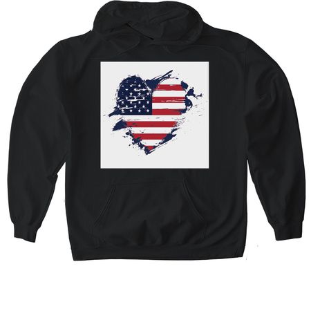 USA Made, a Black Gildan Softstyle Pullover Hoodie