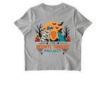 No Tricks, Just Chips&nbsp;, a Cool Heather Grey Stanley/Stella Women?s Stella Muser Tee (back-view)