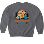 No Tricks, Just Chips&nbsp;, a Charcoal Softstyle Crewneck Sweatshirt (back-view)