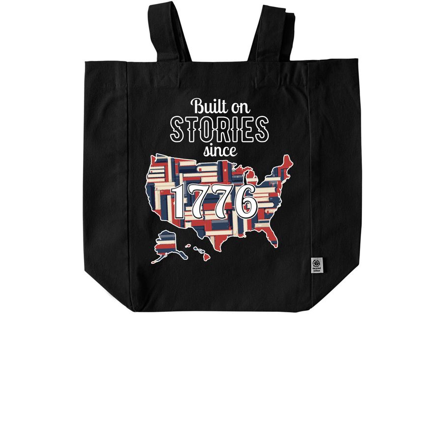 Built on Stories Since 1776: Tote HPL, a Black Recycled Cotton Tote Bag