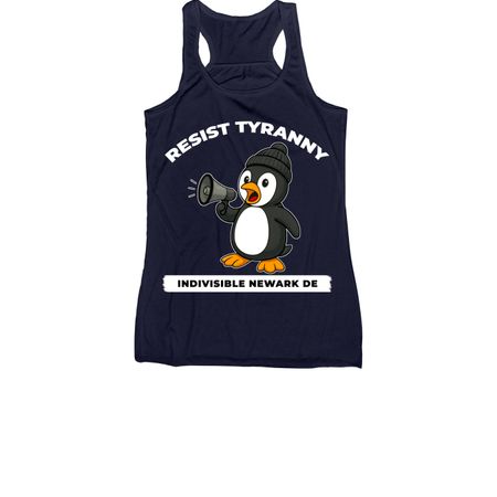 Resist Tyranny, a Navy Women's Racerback