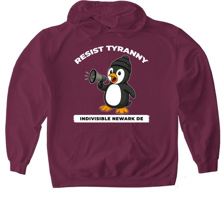Resist Tyranny, a Maroon Gildan Softstyle Pullover Hoodie