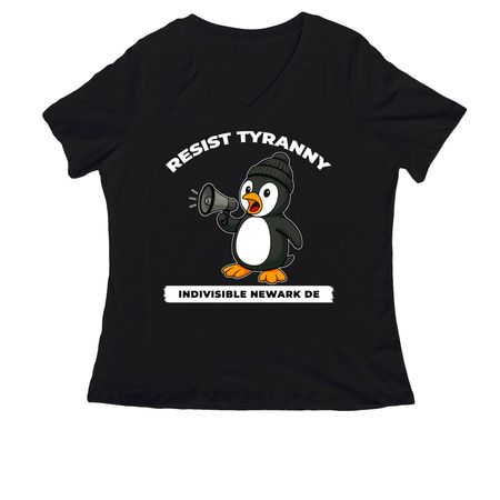 Resist Tyranny, a Black Women's Relaxed V-Neck Tee