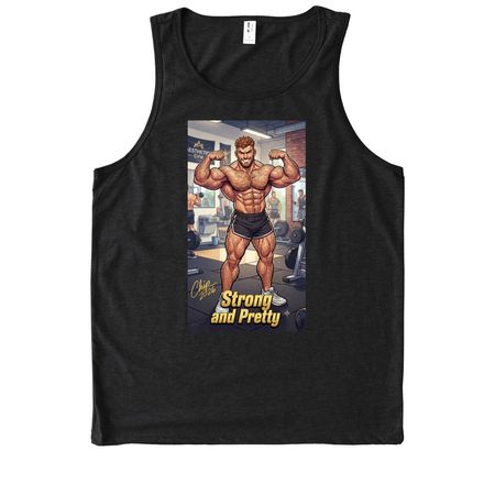 Strong and Pretty Flex, a Deep Black Allmade Eco Triblend Tank
