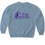 New Kitty Kottage T-shirts, a Stone Blue Softstyle Crewneck Sweatshirt (back-view)