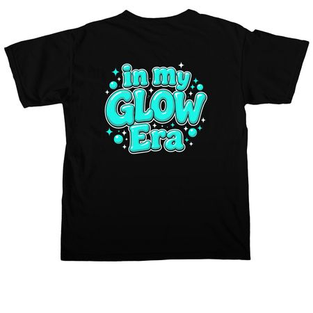 glow era, a Black Comfort Colors Unisex Tee (back-view)