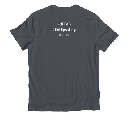 Gastropub Lover Tee-Bot, a Terrain Grey Allmade Organic Cotton Unisex Tee (back-view)