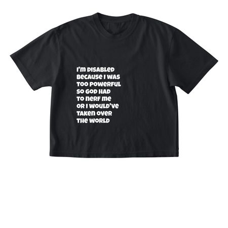 Cripple Nerds, a Black Comfort Colors Boxy Tee