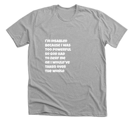 Cripple Nerds, a Athletic Heather Premium Unisex Tee