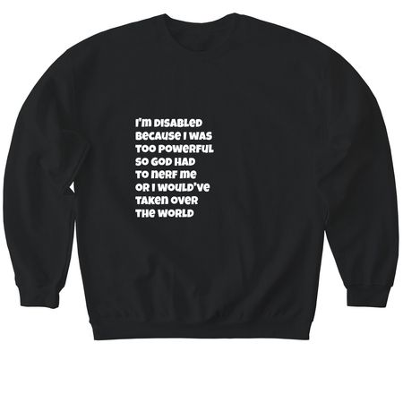 Cripple Nerds, a Black Softstyle Crewneck Sweatshirt