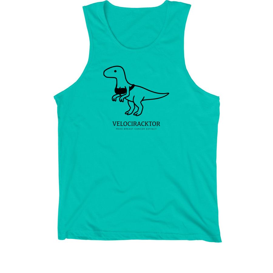 VELOCIRACKTOR, a Teal Premium Cotton Tank