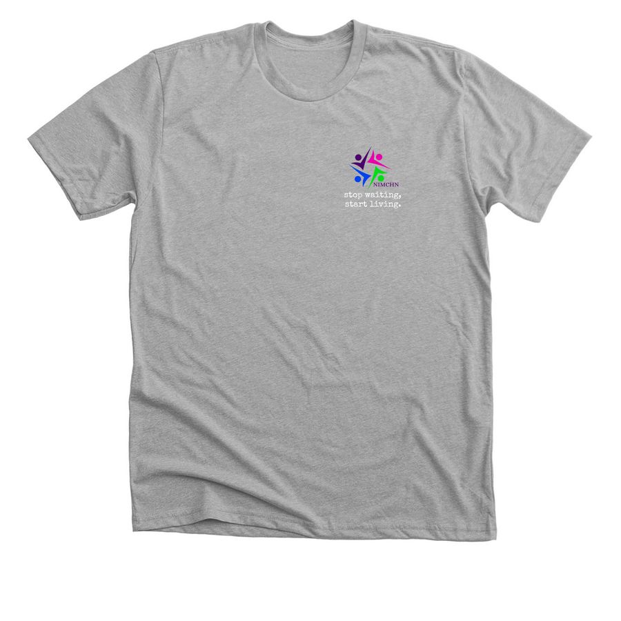 Stop Waiting, Start Living, a Athletic Heather Premium Unisex Tee
