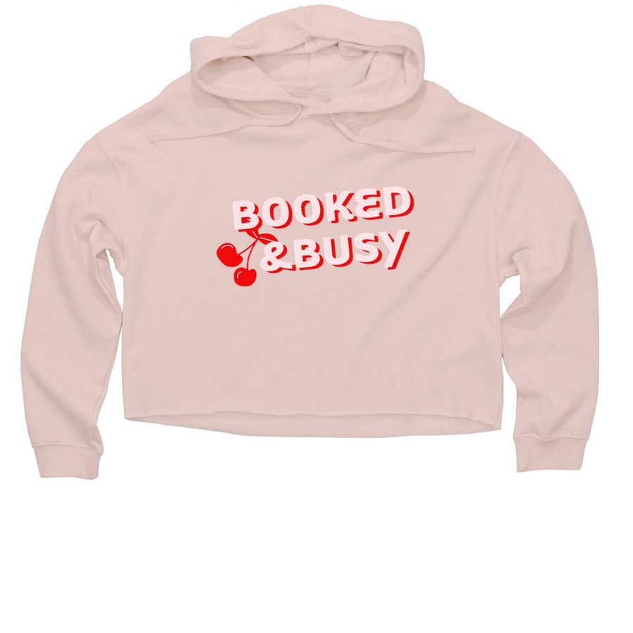 Booked & Busy, a Blush Women?s Lightweight Cropped Hoodie