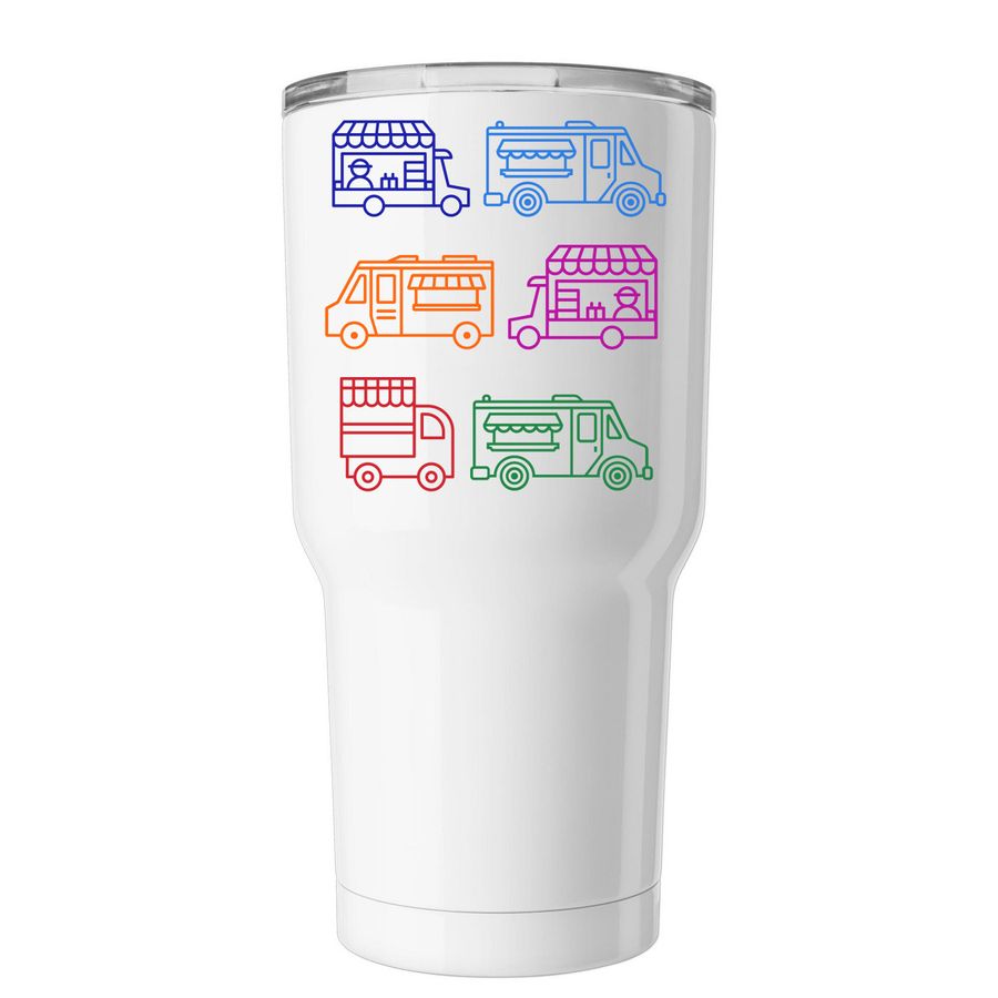Food Truck Tumbler, a White Insulated Tumbler