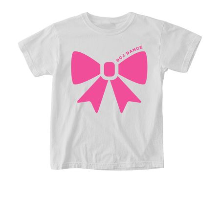 Youth Tee DCJ Bow, a White Comfort Colors Youth Tee