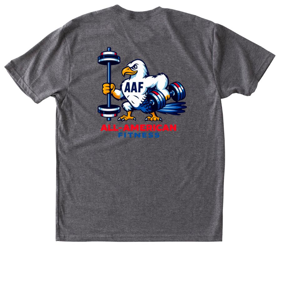 All-American Eagle&nbsp;, a Premium Heather Triblend Unisex Tee (back-view)