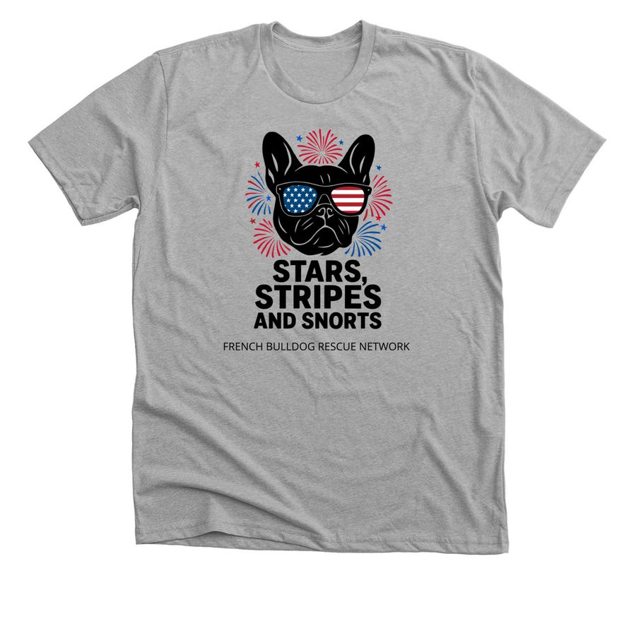 Stars, Stripes and Snorts!, a Athletic Heather Premium Unisex Tee