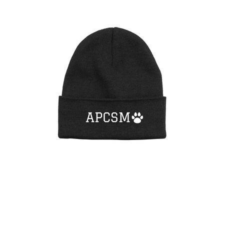 APCSM Beanies, a Black Printed Base Camp Beanie