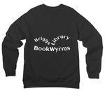 Briggs Bookwyrms, a Black Premium Raglan Crewneck Sweatshirt (back-view)