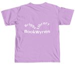 Briggs Bookwyrms, a Neon Violet Comfort Colors Unisex Tee (back-view)