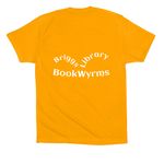 Briggs Bookwyrms, a Gold Premium Cotton Tee (back-view)