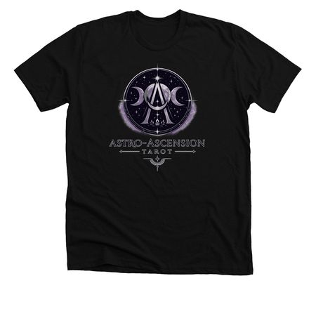 Astro-Ascension Tarot 2026, a Solid Black Blend Premium Unisex Tee