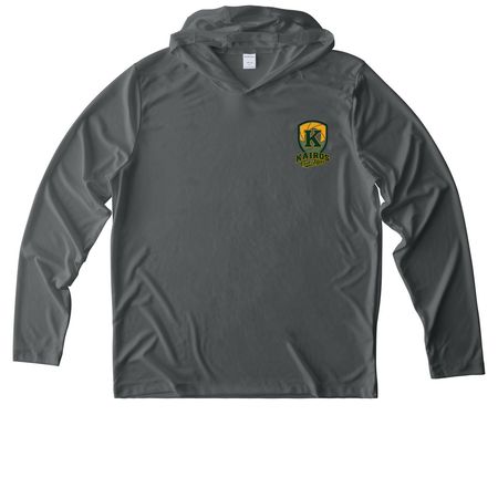 Kairos Cut-Ups x B4J // Basic Nike Collab, a Dark Smoke Grey UV Performance Long Sleeve Hoodie