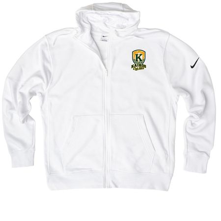 Kairos Cut-Ups x B4J // Basic Nike Collab, a White Nike Club Fleece Zip Up Hoodie