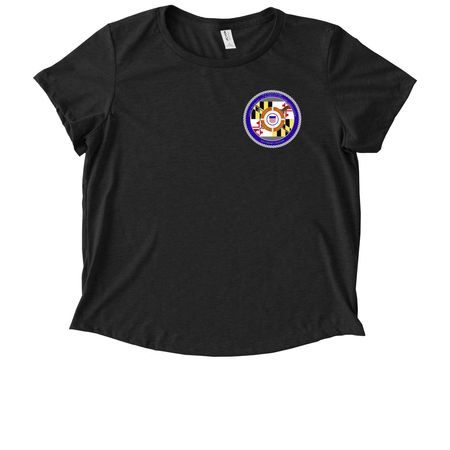 Volunteer, a Space Black Allmade Eco Triblend Women?s Scoop Neck Tee