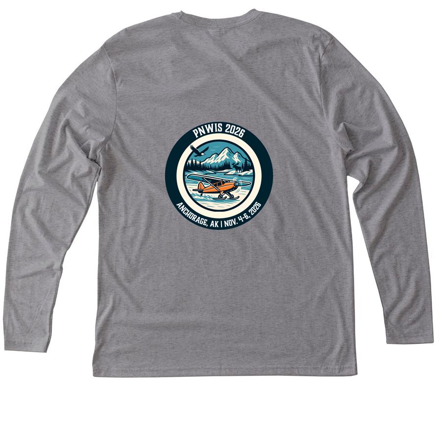 PNWIS 2026 - Anchorage, a Premium Heather Triblend Long Sleeve Tee (back-view)
