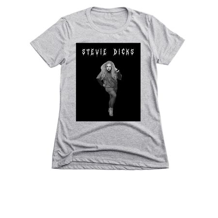 Stevie D Psych Out, a Dark Heather Grey Women's Slim Fit Tee
