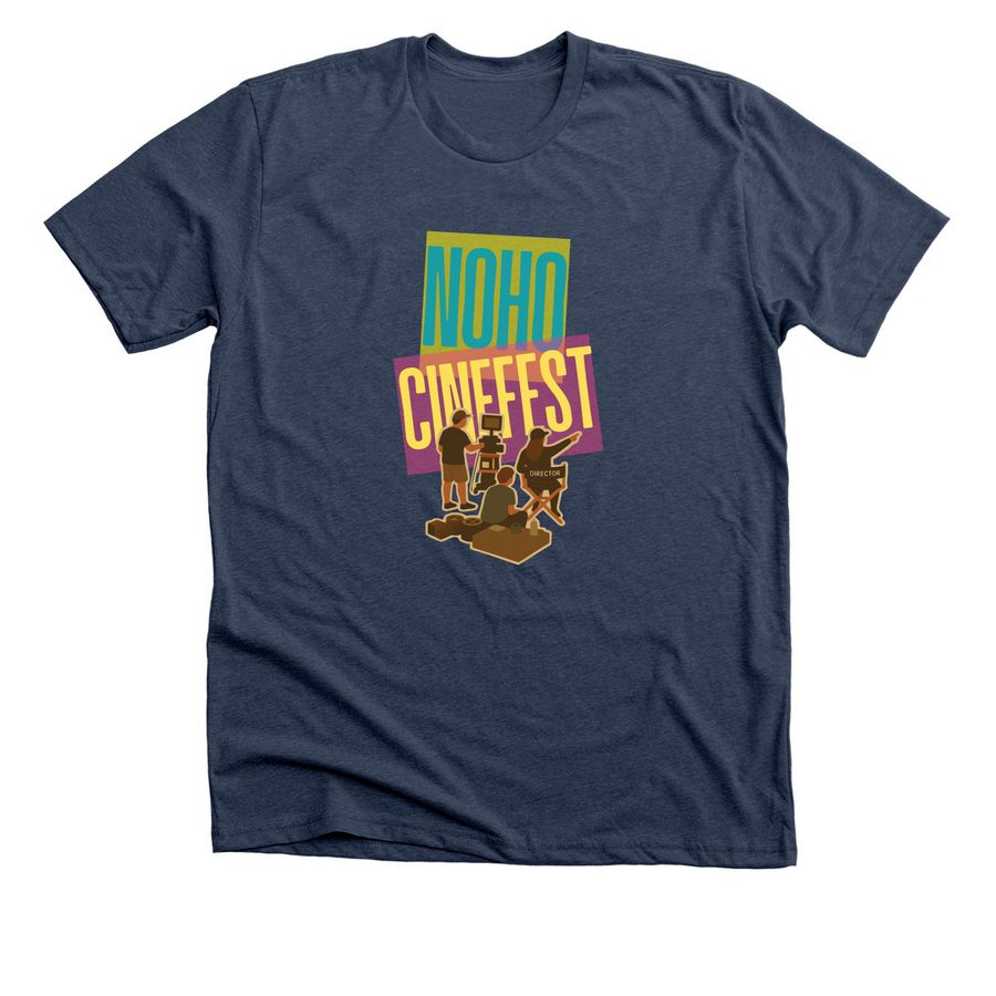 Film Crew Design, a Heather Navy Premium Unisex Tee