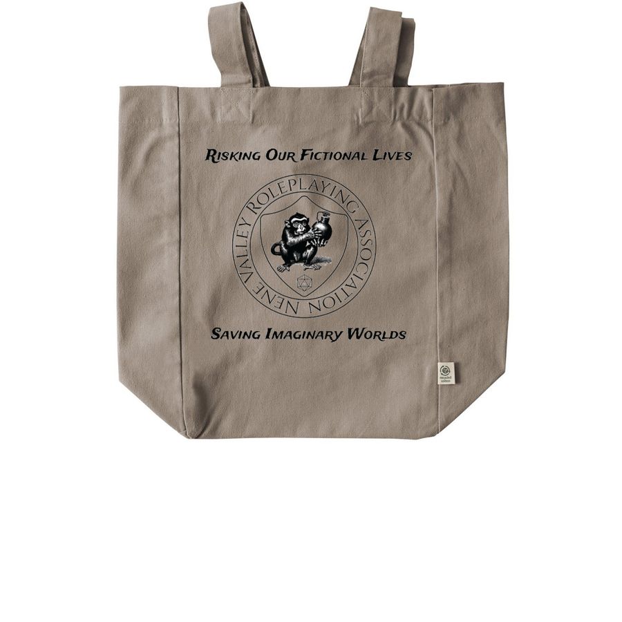 NVRA Totes with Motto, a Pumice Recycled Cotton Tote Bag