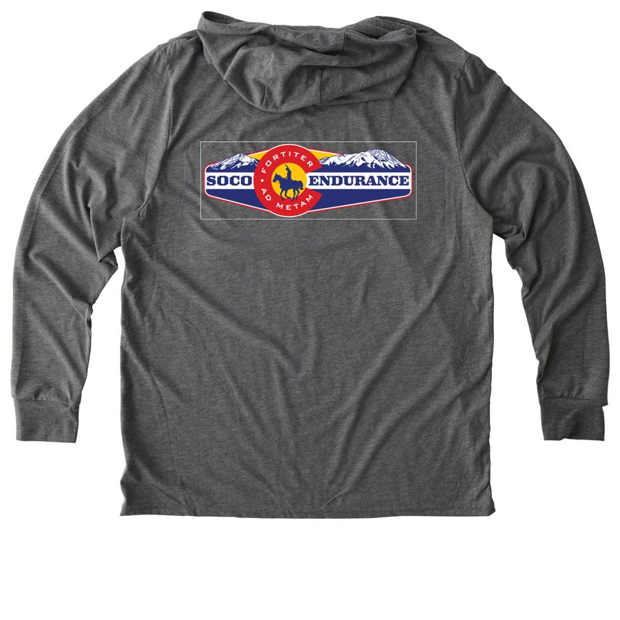The 5 day True Grit Challenge&nbsp;, a Aluminum Grey Allmade Eco Triblend Hoodie Tee (back-view)
