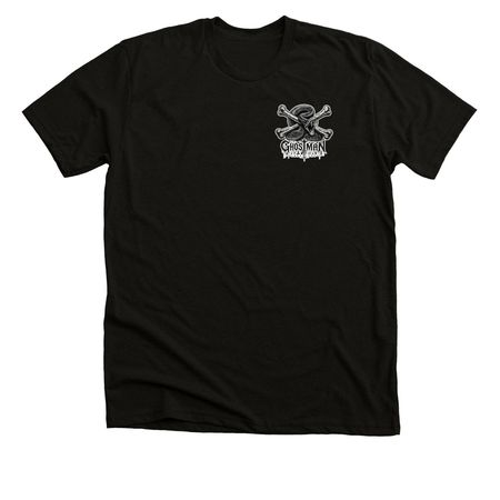 Rattled, a Solid Black Blend Premium Unisex Tee (back-view)