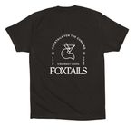 NEW! Full Logo On Back, a Black Premium Cotton Tee (back-view)