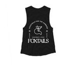 NEW! Full Logo On Back, a Black Women's Muscle Tank (back-view)