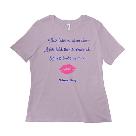 Gloss Fades Haiku, a Light Violet Women?s Relaxed Cotton Tee
