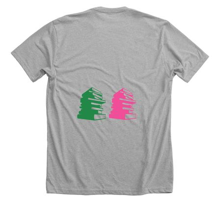 Coffee & books, a Athletic Heather Premium Unisex Tee (back-view)