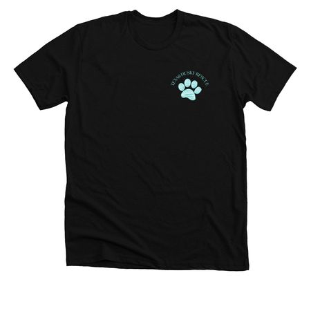 TXHR - Just A Girl Who Loves Huskies, a Solid Black Blend Premium Unisex Tee (back-view)