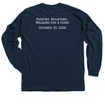 Team Charlie - T1D Walk, a Navy Classic Long Sleeve Tee (back-view)