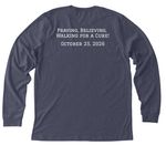 Team Charlie - T1D Walk, a Heather Midnight Navy Premium Long Sleeve Tee (back-view)