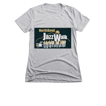North Bend Jazz Walk 2026, a Dark Heather Grey Women's Slim Fit Tee