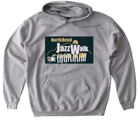 North Bend Jazz Walk 2026, a Sport Grey Gildan Softstyle Pullover Hoodie