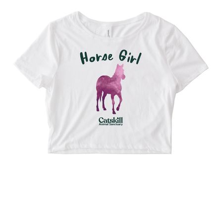 *Horse Girl* Tee | Tank | Sweatshirt, a White Women's Fitted Cropped Tee