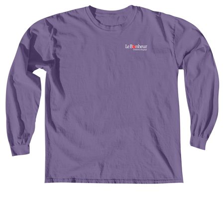 Le Bonheur Healing Heroes&nbsp;, a Grape Comfort Colors Long Sleeve Tee